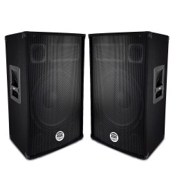 Paire d'enceintes Sono Bass Reflex Trapézoïdal à 3 voies 15"/38cm - 2 x 700W - BM SONIC BMS-15
