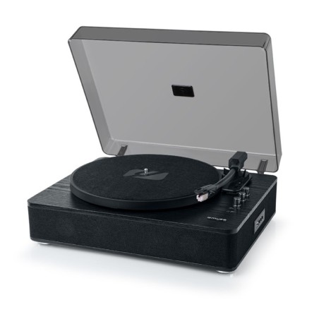Platine vinyle Muse MT-106 WD, 3 vitesses 33/45/78 tours, Stéréo 2x5W - Bluetooth, Port USB pour lecture et encodage - Noir