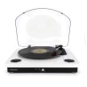Platine vinyles Ledwood ROUND300 Blanche  - 33-45-78 Tours, Encodage sur USB, avec haut-parleurs stéréo 2x5W, Bluetooth