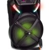 Enceinte Active FestiSound FESTI15-UHF - 15" 38CM / 700W - sur Batterie - Effet LED, USB SD Bluetooth, 1 micro UHF + 1 micro fil