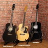 Kit Guitare Acoustique Johnny Brook JB300 Couleur Naturel, médiator, cordes, sacoche et une sangle