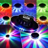 Encente DJ sur batterie DJOON08 - 400W à LEDs RVB USB/SD/Bluetooth, 2 Micros VHF pour Karaoké, Soucoupe OVNI