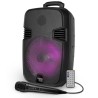 Enceinte DJ Mobile sur batterie KoolStar STARLED08, 100W, Boomers 20cm à LED RVB, USB Bluetooth, Microphone et télécommande