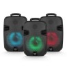 Enceinte DJ Mobile sur batterie KoolStar STARLED08, 100W, Boomers 20cm à LED RVB, USB Bluetooth, Microphone et télécommande