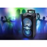 Enceinte DJ - Muse M-1920DJ sur Batterie, 300W, CD, Bluetooth et Effets LED (USB, AUX, Télécommande), 1 microphone VHF sans fil