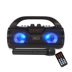 Enceinte bluetooth FluidE Bazooka HQSA1040, 2x15W, MP3 / SD / USB / AUX, avec Microphone VHF sans fil Festisound