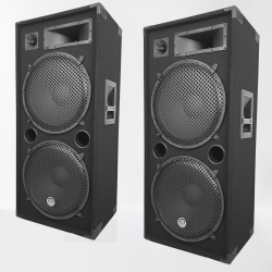 Paire d'enceintes passives sono PA 2x15"/38cm 2x2000W 3 voies bassreflex LSC215