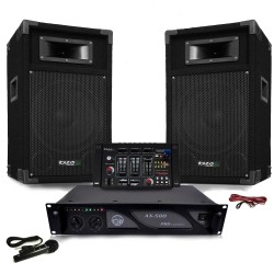 Paquete Sono DJ500-AX-BT + HP 500W mesa de mezcla amp