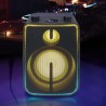 Enceinte sur batterie Muse M1802 DJ Stéréo 60W, Bluetooth 5.0, Radio FM, Effets lumineux, AUX/USB, Microphones VHF et filaire