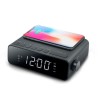Radio Réveil Muse M-175 WI avec double alarme - PLL FM - Chargement induction sans fil 5W - Affichage LED blanc