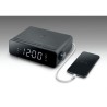 Radio Réveil Muse M-175 WI avec double alarme - PLL FM - Chargement induction sans fil 5W - Affichage LED blanc