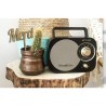 Radio Portable Muse M-055 RB - Look Rétro Design - FM/MW - Antenne FM pivotante - Prise auxiliaire (pour lecteur MP3)