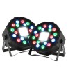 Jeux de lumières 2 PROJECTEURs PAR Party Sound & Light PARTY-PAR-STROBE - DMX A 18LED AVEC Stroboscope 36 LED, Etrier