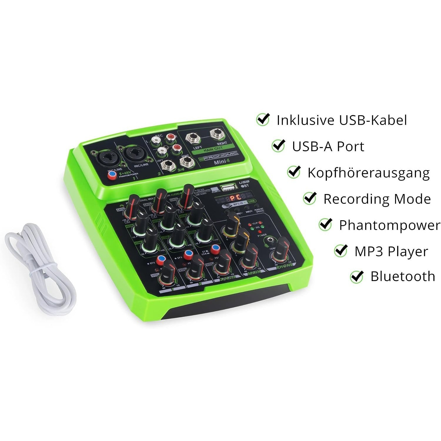 Mixeur Audio Alto TrueMix 600 - USB/Bluetooth - 2 Entrées XLR