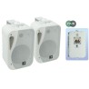 e-audio Haut-parleurs de musique de fond à 3 voies de 5,25 pouces avec supports 160W 4 Ohm - Blanc