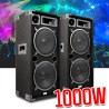 Paire d'enceintes passives IBIZA SOUND STAR 210 - DISCO BOX, Puissance 2x500W Bass-Reflex 2 Boomers 25cm - 3 voies