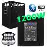 Pack Sonorisation BM SONIC MEGA BASSES Caissons bi-amplifié 18" 46cm 2x1200W , 4 Enceintes 4x2000W SONO DJ PRO CLUB MIX BAR