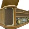 Roadstar HIF-1993BT - Reconditionné / occasion HiFi rétro Bois avec Tourne-disques (Bluetooth, FM, CD) Couleur Bois