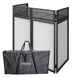 Support DJ pliable - Ibiza DS30 - Avec étagère pour poser les appareils - 1110 x 520 x 1050mm - sac de transport
