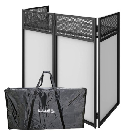 Support DJ pliable - Ibiza DS30 - Avec étagère pour poser les appareils - 1110 x 520 x 1050mm - sac de transport
