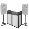 Support DJ pliable - Ibiza DS30 - Avec étagère pour poser les appareils - avec 2 Supports d'enceintes SST02, jeux de lumières