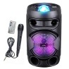 Mini enceinte mobile avec batterie intégrée NOVALLEY KA02 BOWL - 400W, USB TWS, RADIO FM, Karaoké Enfant Lumineux LED