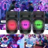 Mini enceinte mobile avec batterie intégrée NOVALLEY KA02 BOWL - 400W, USB TWS, RADIO FM, Karaoké Enfant Lumineux LED