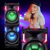 MEGA Enceinte Nomade 800W Inovalley MS01XXL-N avec USB Bluetooth, Effets LED, Microphone SONO KARAOKE DJ, avec Trolley