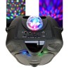 Mini-enceinte Bluetooth Innovalley DANCE-CUBE44 - 150W PMPO, sur batterie, Micro karaoké Boule kaleidoscope LED multicolores RGB