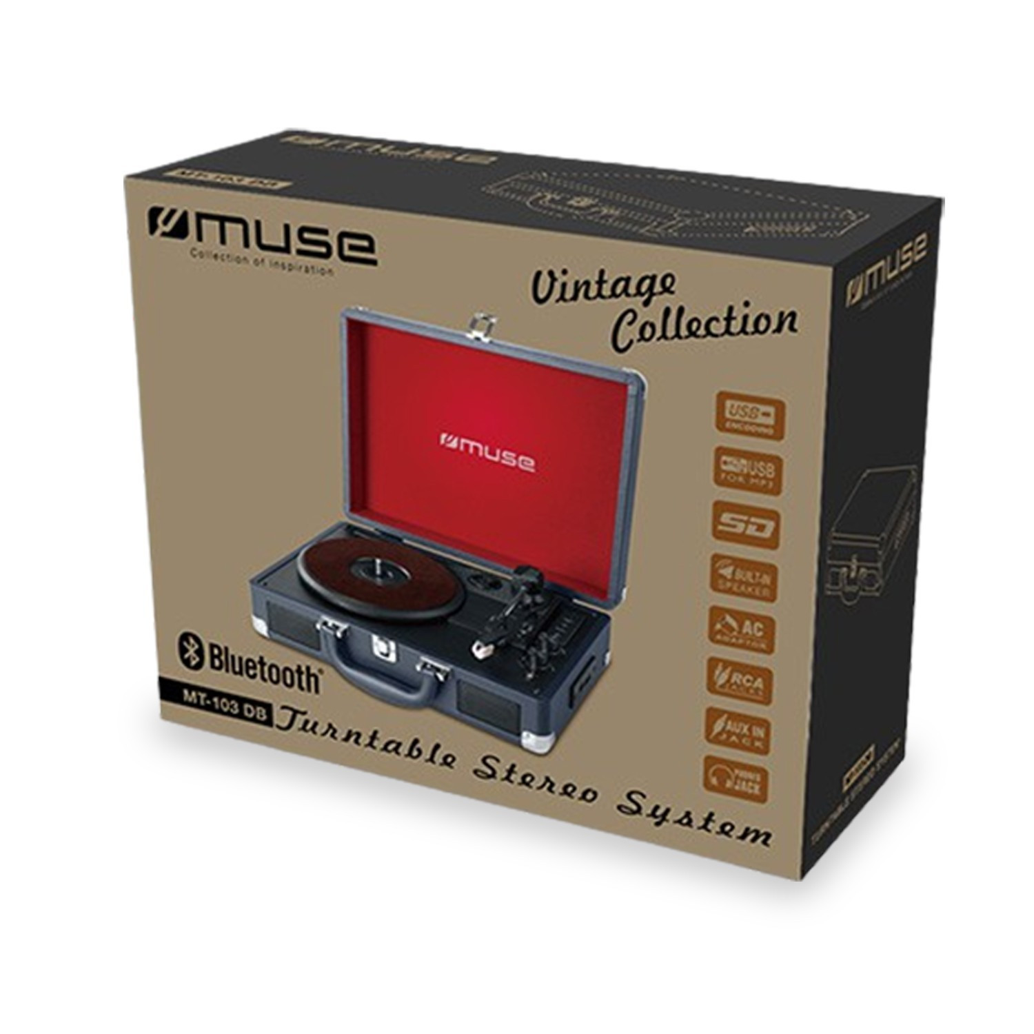 Platine Vinyle 10 En 1 ORCC – Lecture 33/45/78 Tr/min, CD/USB/SD/Bluetooth/Radio FM-AM – Avec Carte Cadeau - 5