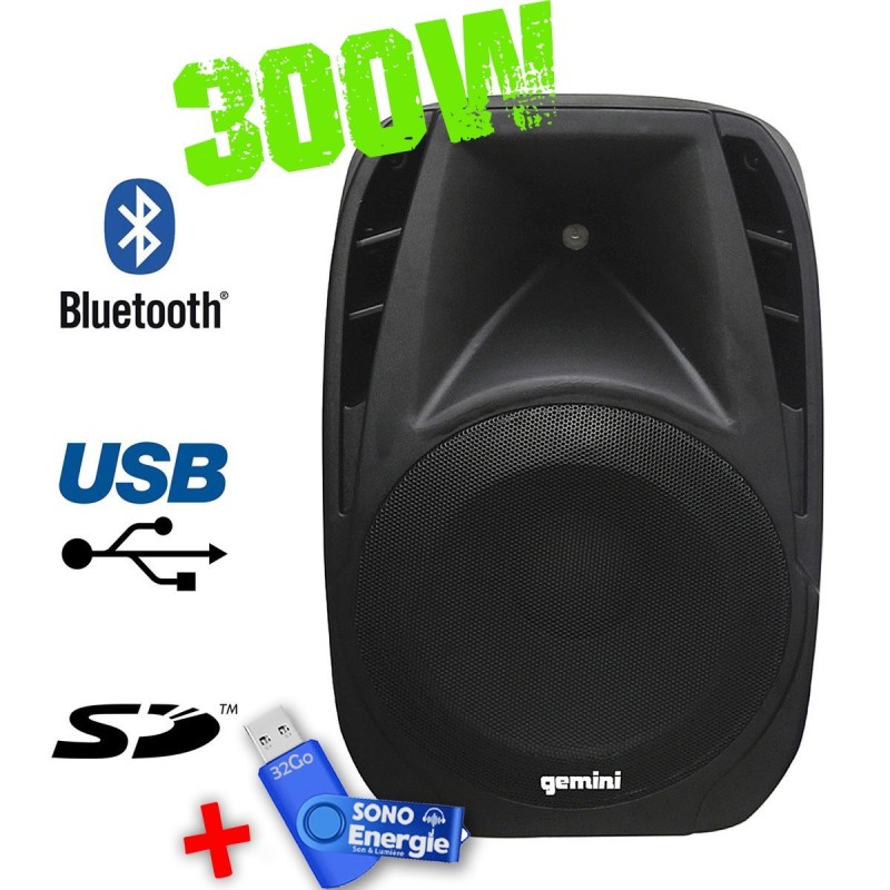 Enceinte Portable Gemini AS-12TOGO 1500W - 12 Pouces, Bluetooth, USB, SD, Radio FM, Micro Inclus, Parfaite Pour DJ, Fêtes Et Animations