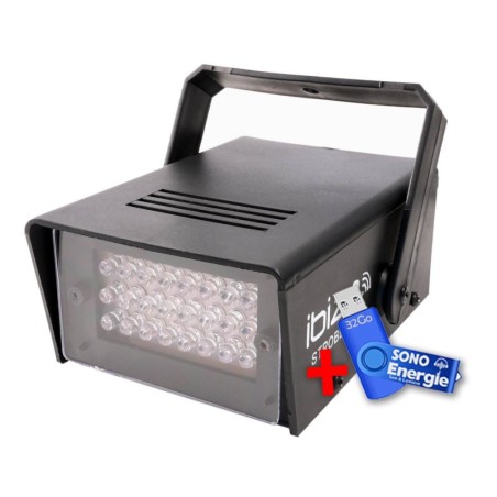 Ibiza - STROBE40LED - Lampe à effet stroboscope à LEDs de 2x20W - Noir