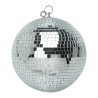 Boule à Facettes Argentée 40cm FXLab avec deux points de suspension - Matériau Léger - Mirroir Poli