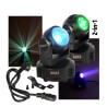 Lyre double face Ibiza Light MH-ASTRO-BEAM  - DMX 2 x 10W RGBW ASTRO & BEAM - 14/18 canaux DMX - Stroboscope
