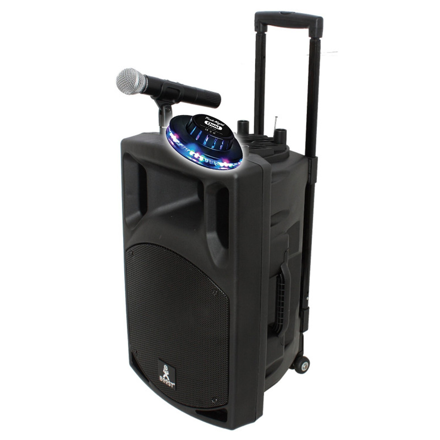 Enceinte Portable BOOST120VHF-BT - 700W Avec Micro VHF, Bluetooth Et Lumière UV | Sonorisation Autonome