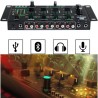 Table de mixage Pronomic DX-50 USB MKII 4 canaux avec Bluetooth, Fonction talkover, master out L/R (RCA), 5 indic. de niveau LED