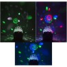 Jeu de lumière Double effet: gobos et rayons IBIZA LIGHT STARBALL-GB - 8 canaux DMX -8 LED CREE RGBW 3W et 4 LED RGBW 3W (gobos)