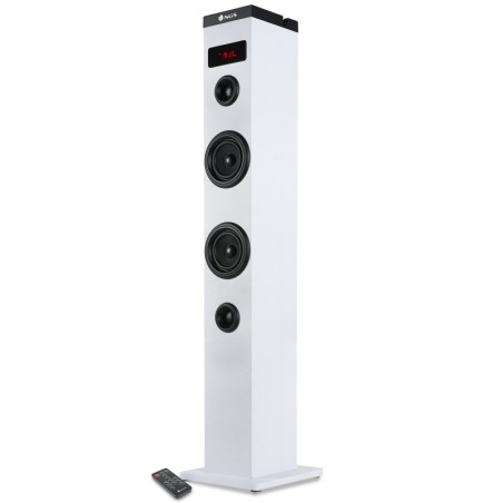 Tour de Son Bluetooth 50W NGS SKYCHARM avec Télécommande, Entrée Optique, USB, Radio FM et AUX in (Couleur White)