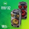 Enceinte portable 120W NGS WILDDUBZERO - 8" WOOFER COMPATIBLE avec TECHNOLOGIE BLUETOOTH ET TWS - USB/SD/BT. Batterie 7 HEURES