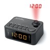 RADIO REVEIL HEURE PROJETEE MUSE M-178-P - Noir - Double alarme - Projection de l’heure - Radio PLL 2 gammes FM/MW