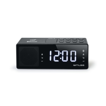 RADIO REVEIL BLUETOOTH MUSE M-172-BT - Afficheur blanc extra large - Radio PLL FM - Double alarme - NFC