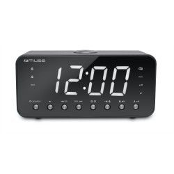 RADIO REVEIL USB CHARGING MUSE M-192-CR - Afficheur blanc extra large - Radio PLL FM - Double alarme