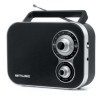 RADIO PORTABLE MUSE M-051-R -  Coloris noir - Antenne FM pivotante - Volume Marche/Arrêt réglage rotatif - Poignée de transport