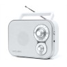 RADIO PORTABLE MUSE M-051-RW -  Coloris blanc - Antenne FM pivotante - Volume Marche/Arrêt rotatif - Poignée de transport
