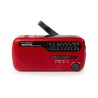 RADIO PORTABLE MUSE MH-07-RED - Coloris rouge - Alimentation par dynamo et énergie solaire - Multi-gammes FM/MW/SW1/SW2
