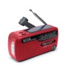 RADIO PORTABLE MUSE MH-07-RED - Coloris rouge - Alimentation par dynamo et énergie solaire - Multi-gammes FM/MW/SW1/SW2