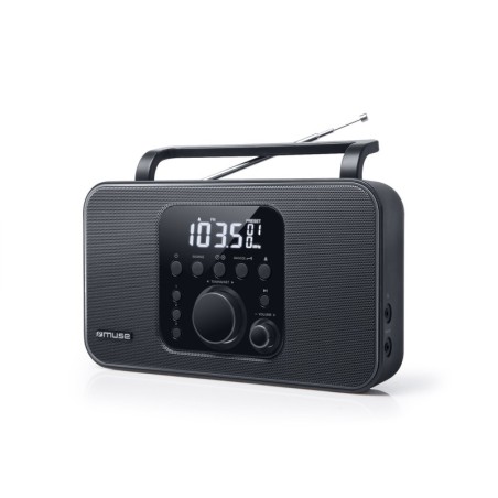 RADIO PORTABLE MUSE M-091-R - Fonctions heure réveil sommeil et répétition d’alarme - Radio FM - Réveil radio ou buzzer