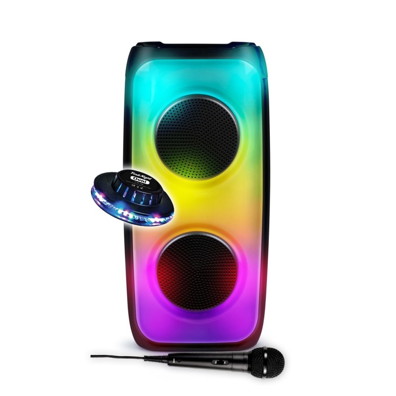 Enceinte Karaoké BigBen Party avec 2 micros sans fil Violet
