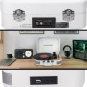 Platine vinyle stéréo Muse MT201-WW, 33/45/78 Trs - Enceintes intégrées - Bluetooth USB lecture/Encodage SD/AUX - Bois et blanc