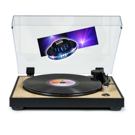Tourne-disque Thomson TT300 - Auto-stop, Finition Bois, 44x48x22 Cm